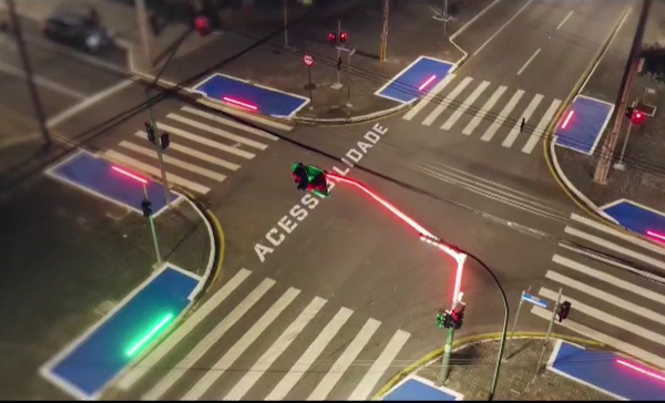 Semáforo no chão Semáforo no chão